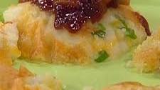 Smashed Potato-Cheddar Cakes with Warm Cran-Apple Sauce Thumbnail