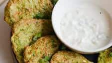 4 Ingredient Zucchini and Edamame Fritters (High Protein)