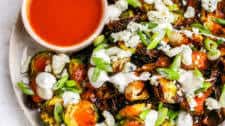 Air-Fryer Buffalo Brussels Sprouts