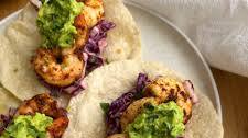 Air Fryer Shrimp Tacos with Cilantro Lime Slaw