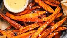 Air Fryer Sweet Potato Fries with Honey Mustard