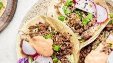 Asian-Inspired Healthy Ground Beef Tacos