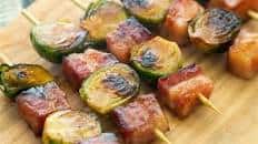 Bacon Bourbon Brussels Sprout Skewers