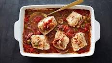 Baked Cod With Tomatoes, Olives, and Capers