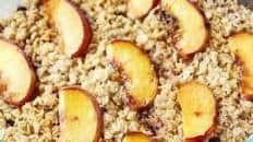 Baked Peach Almond Oatmeal