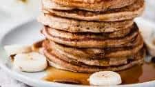 Healthy Banana Oatmeal Pancakes (made in the blender!) Thumbnail