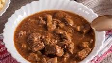 Beef and mushroom goulash