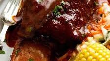 Beef Ribs with Barbecue Sauce - slow cooked short ribs!