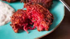 Beet Latkes With Walnuts and Horseradish Sour Cream Recipe