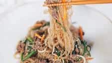 Bulgogi Japchae (Korean Glass Noodles)