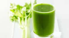 Celery, spinach and grape juice