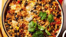 Cheesy Black Bean & Quinoa Skillet Casserole