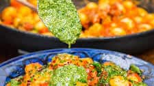 Cherry Tomato Gnocchi With Herby Pesto