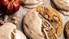 Chewy Pumpkin Spice Ginger Cookies with Brown Butter Icing