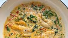 Chicken with Creamy Sundried Tomato Spinach Sauce