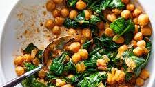 Chickpeas With Baby Spinach