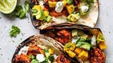 Chipotle Shrimp Tacos with Avocado-Mango Salsa