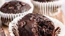 Healthy Double Chocolate Zucchini Muffins Thumbnail