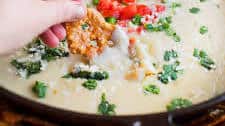 Cilantro and Cotija Queso Dip