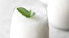 coconut milk rum julep with fresh mint