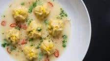 Corn Dumplings in Coconut Corn Broth