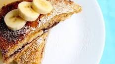 Cornflake-Crusted Banana and Nutella Stuffed Challah French Toast