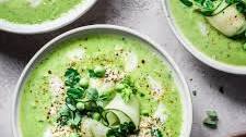 Creamy Avocado Pea Gazpacho