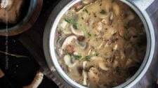 Creamy Triple Mushroom Doppelbock Soup