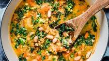 Creamy White Bean Soup with Kale