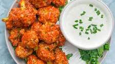 Crispy Garlic Buffalo Broccoli Wings