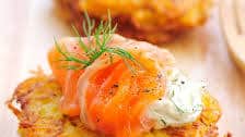 Crispy Latkes with Smoked Salmon