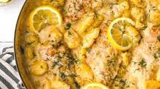 Easy One Pan Creamy Lemon & Garlic Chicken Gnocchi