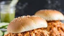 Easy Slow Cooker Buffalo Chicken Sandwiches Recipe