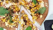 Elote pizza (Mexican street food charred corn pizza)