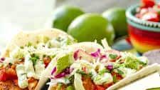 Fish Tacos and Avocado Crema