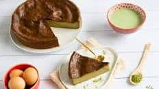 Flan au thé matcha