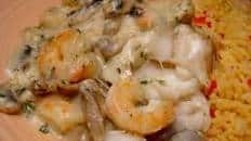 Flounder Fillets in Shrimp Sauce for Two