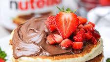 Fluffy Strawberry Nutella Pancakes