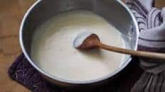 French classic Bechamel white sauce