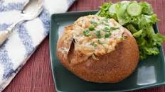 French Onion Soup in a Sourdough Bread Bowl