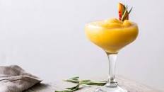 Frozen peach and rosemary margarita