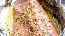 Garlic Butter Baked Salmon in Foil