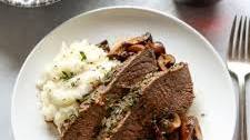 Garlic Herb Tri-Tip Roast with Mushrooms