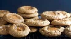 Gingerbread Caramel Thumbprint Cookies