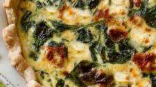 Goat Cheese Spinach & Sun-Dried Tomato Quiche