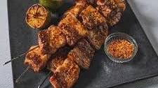 Grilled Pork Belly Skewers with Chili Lime Salt | SRF