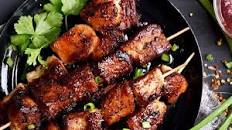 Grilled Pork Skewers with Chili Lime Sauce