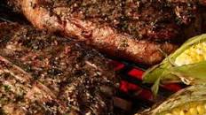 Grilled Porterhouse Steaks with Garlic-Herb Peppercorn Crust