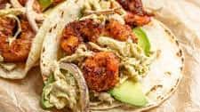 Grilled Shrimp Tacos Recipe with Avocado Lime Slaw