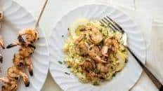 Grilled Shrimp with Lemon Pepper Couscous